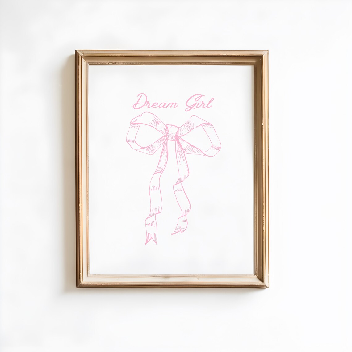 Dream Girl Pink Bow Coquette Aesthetic Room Decor Wall Poster - Image 2