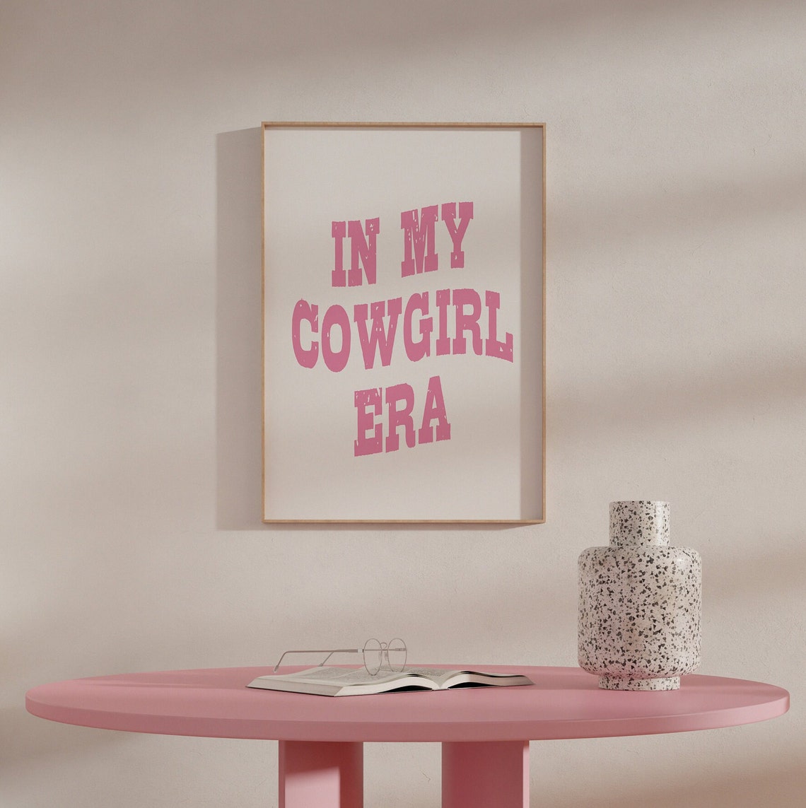 In My Cowgirl Era Wall Art Print Trendy Cowgirl Wall Art Cowgirl Coastal Pink Western Inspired Wall Art Trendy College Gallery Wall Art - Image 5