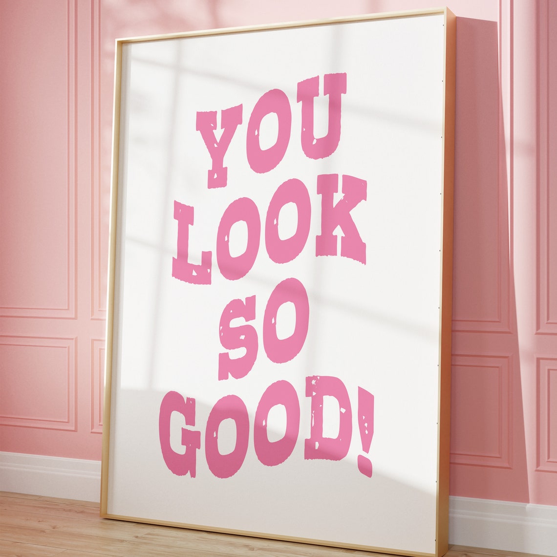 Trendy You Look So Good Wall Art Print Poster Cowgirl Coastal Pink Western Inspired Wall Art Trendy College Gallery Wall Art Poster - Image 5