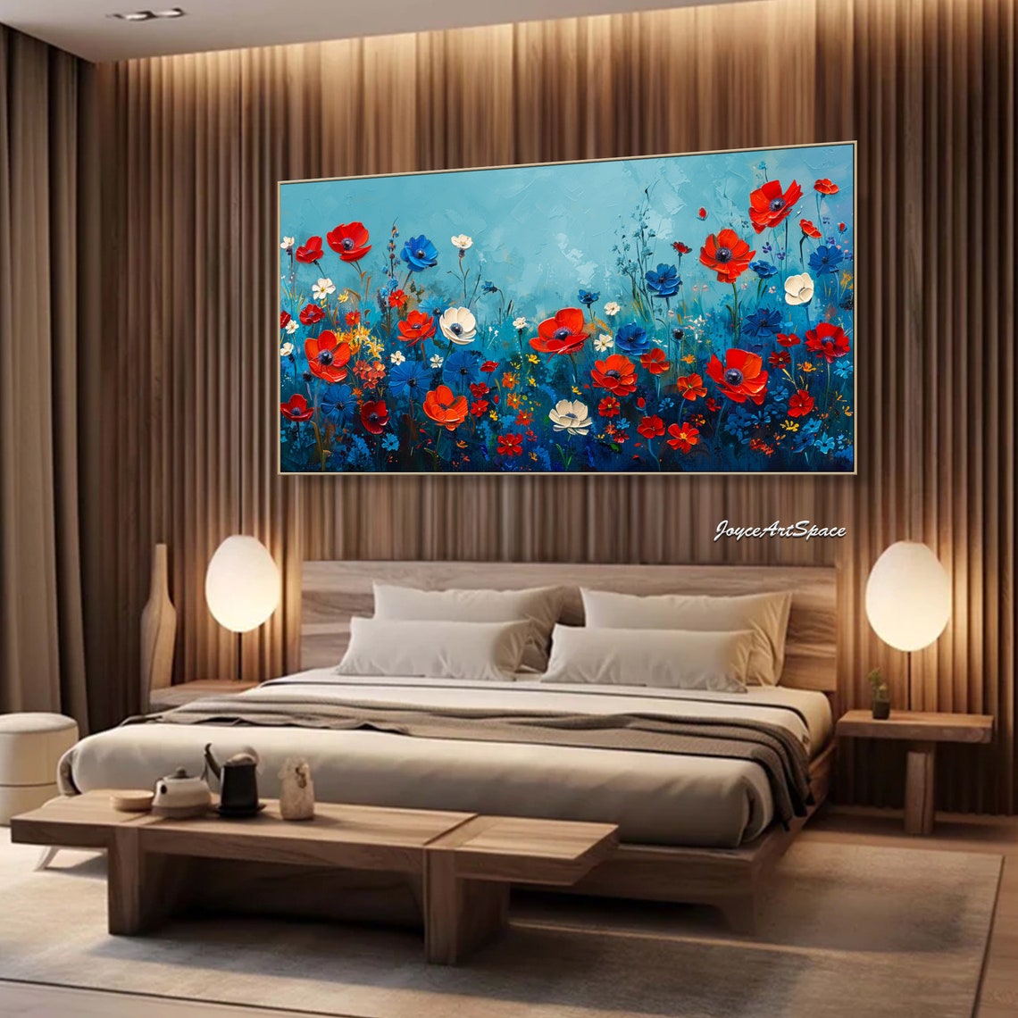 Floral Wall Art Original Flower Painting On Textured Wall Art Abstract Oil Painting Living Room Wall Art Colorful Acrylic Paintings - Image 3