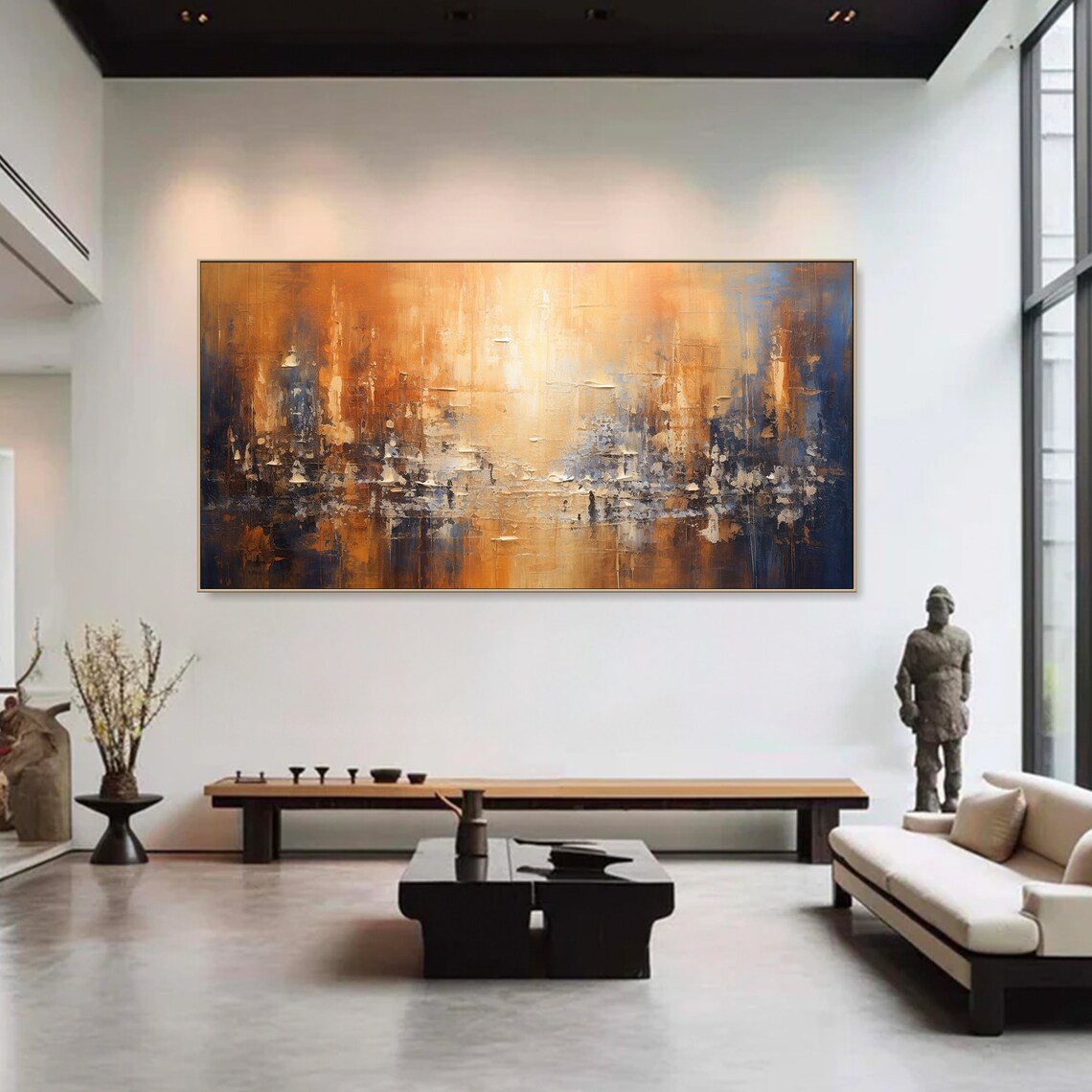 Custom Abstract Textured Oil Painting Wall Art - Image 4