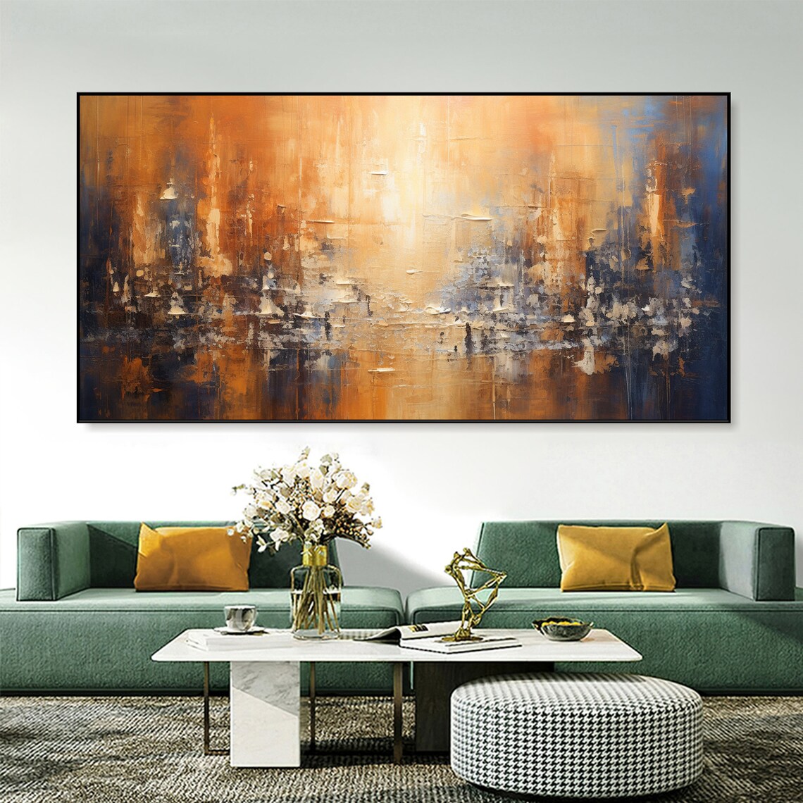 Custom Abstract Textured Oil Painting Wall Art - Image 3
