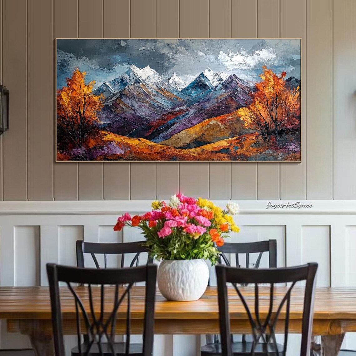 Abstract Mountain Oil Painting, Modern Art Print - Image 5