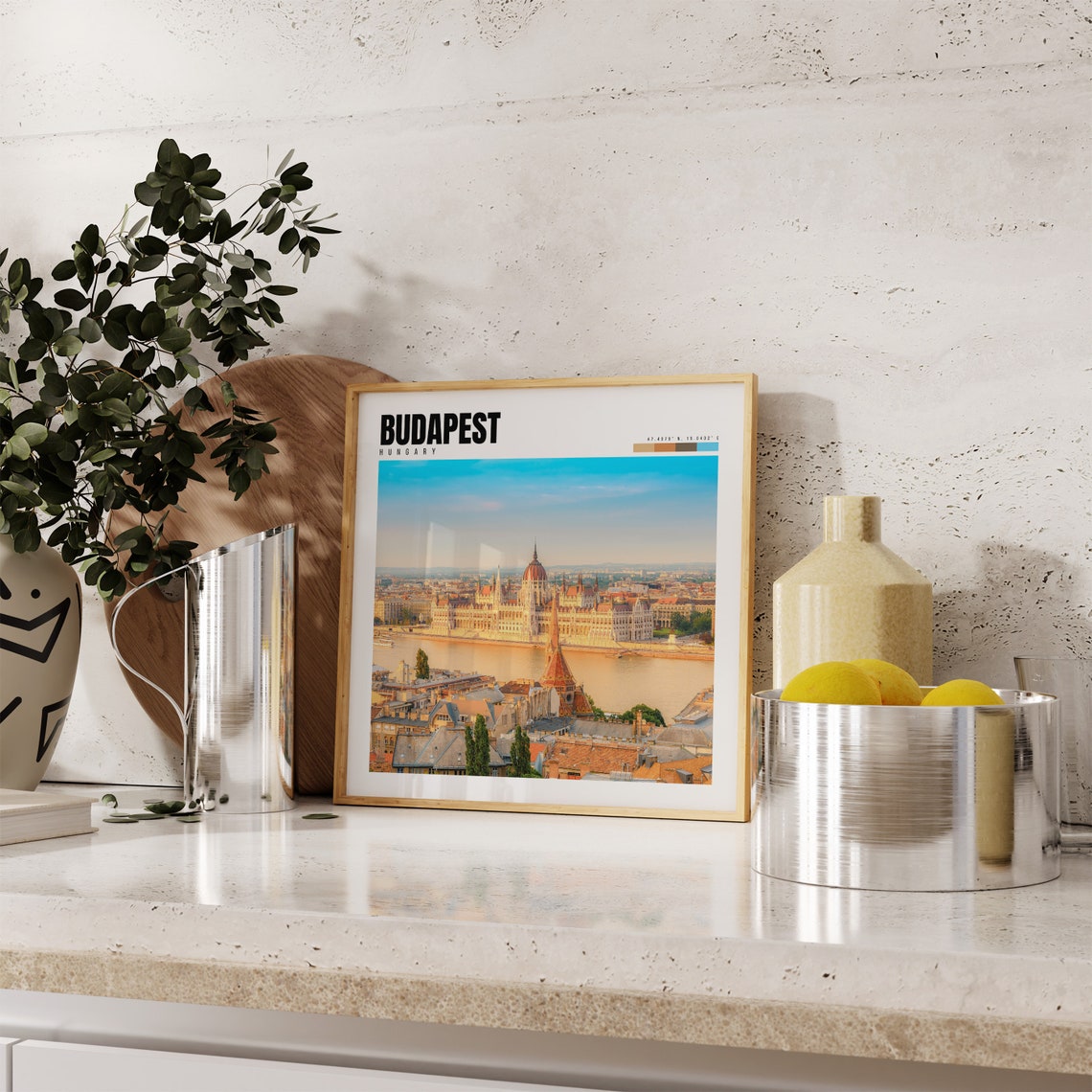 Budapest Hungary Parliament Building Danube Golden Sunset View Poster - Image 4