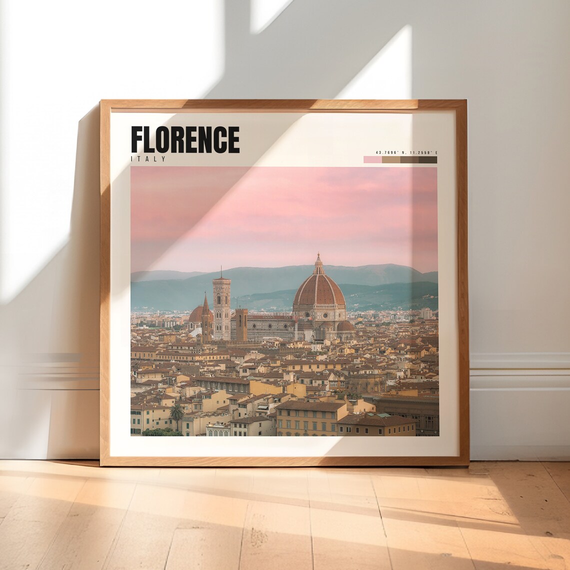 Florence Italy Travel Poster, Europe Wall Art