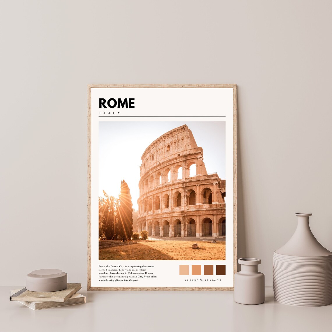 Rome Italy Colosseum Glowing in Warm Golden Morning Sun Poster - Image 4