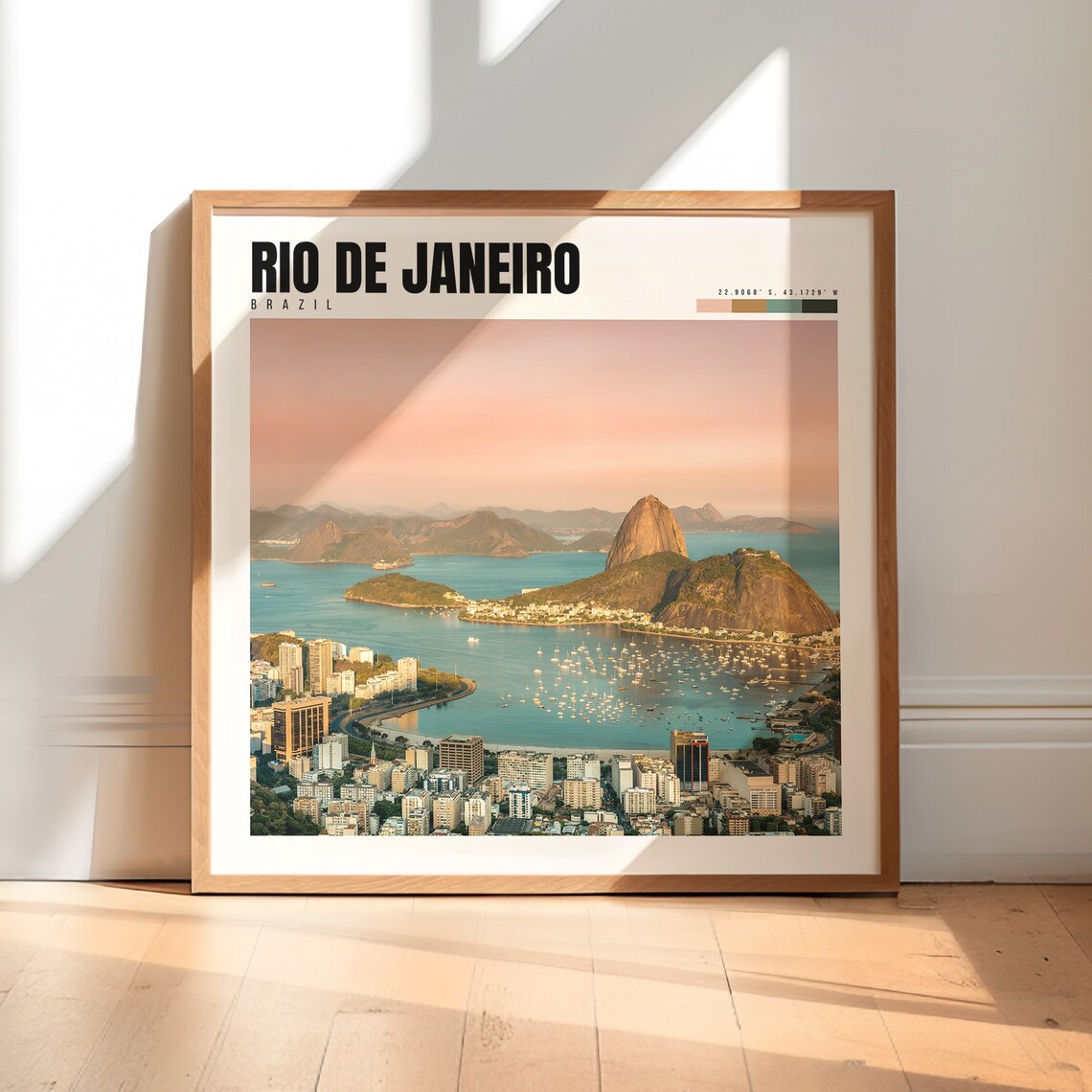 Rio De Janeiro Travel Poster, Brazil City Print