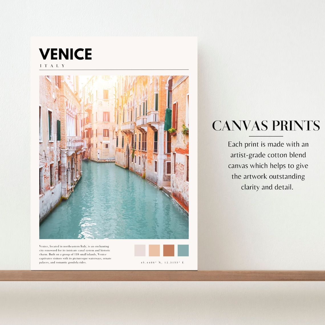 Venice Italy Canals Travel Poster, Photo Print - Image 2
