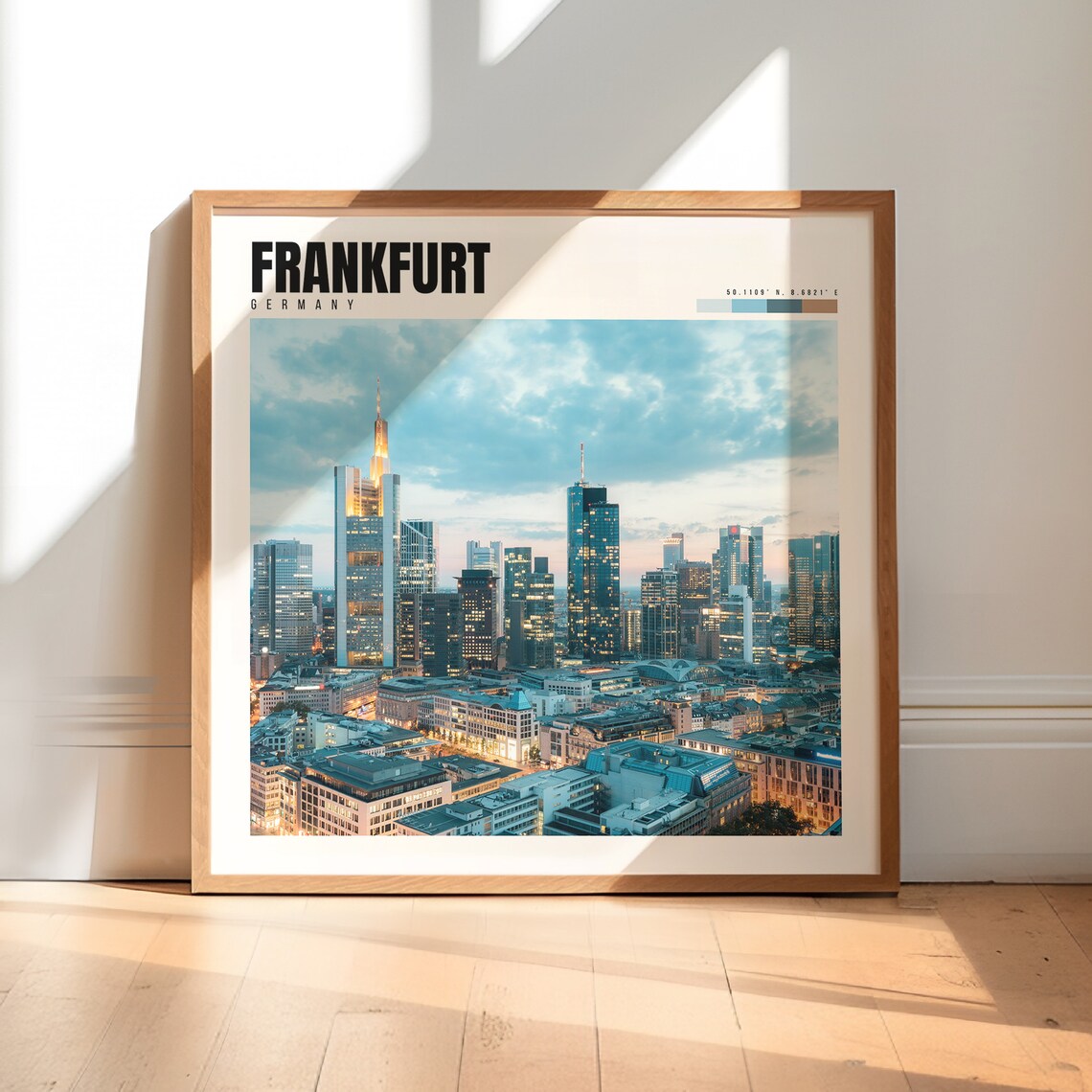 Frankfurt Germany Travel Poster, City Art Print