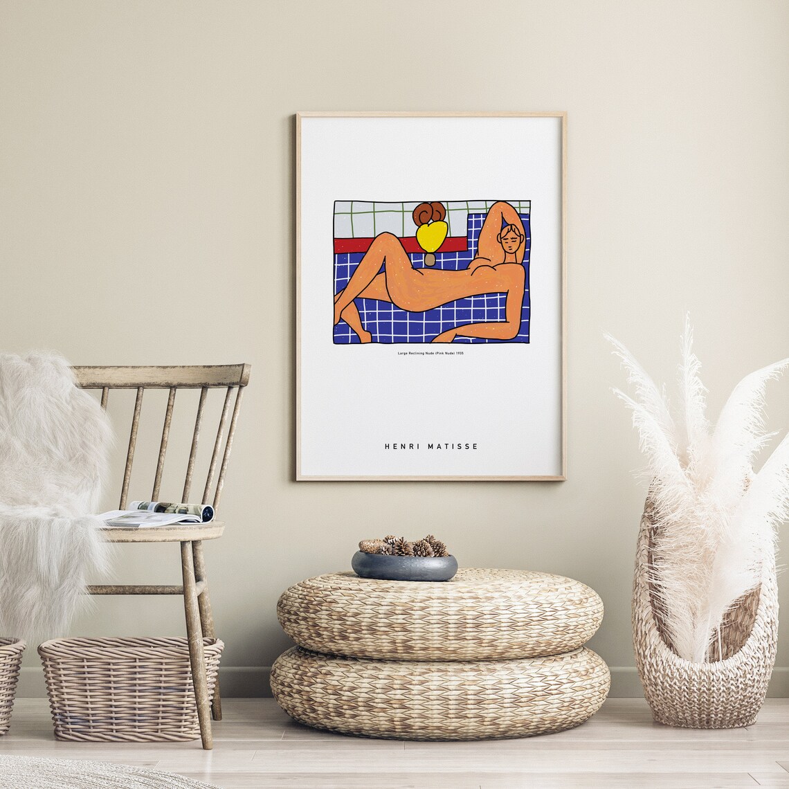 Henri Matisse Large Reclining Nude 1935 Bold Fauvist Art Poster - Image 2