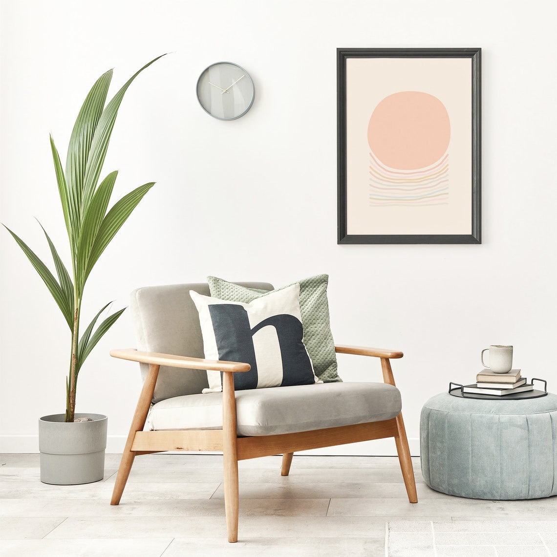 Abstract Art Print Neutral Prints Bohemian Wall Art Boho Art Wall Decor Geometric Art Boho Sun Print Art - Image 2