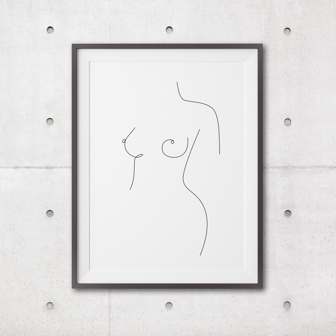 Woman Body Abstract Single Line Drawing Female Figure Poster - Image 3