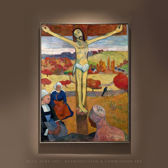 Paul Gauguin The Yellow Christ Breton Crucifixion Scene Poster