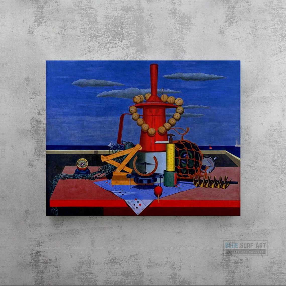 Edward Wadsworth Red Buoy Nautical Still Life Marine Objects Poster