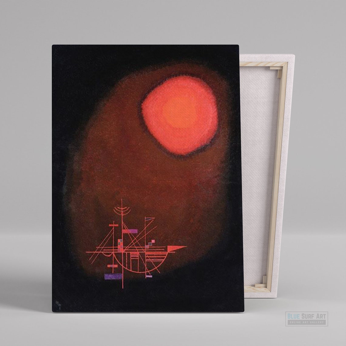 Wassily Kandinsky Cherry 1924 Red Sun Geometric Boat Abstract Poster