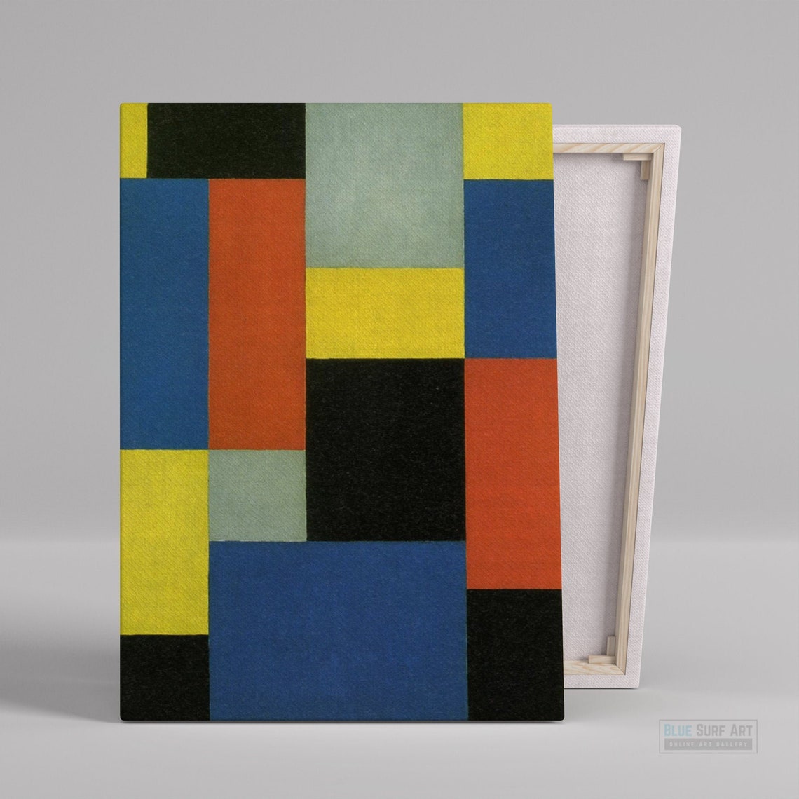 Theo Van Doesburg Geometric Rectangles Blue Red Yellow Art Poster