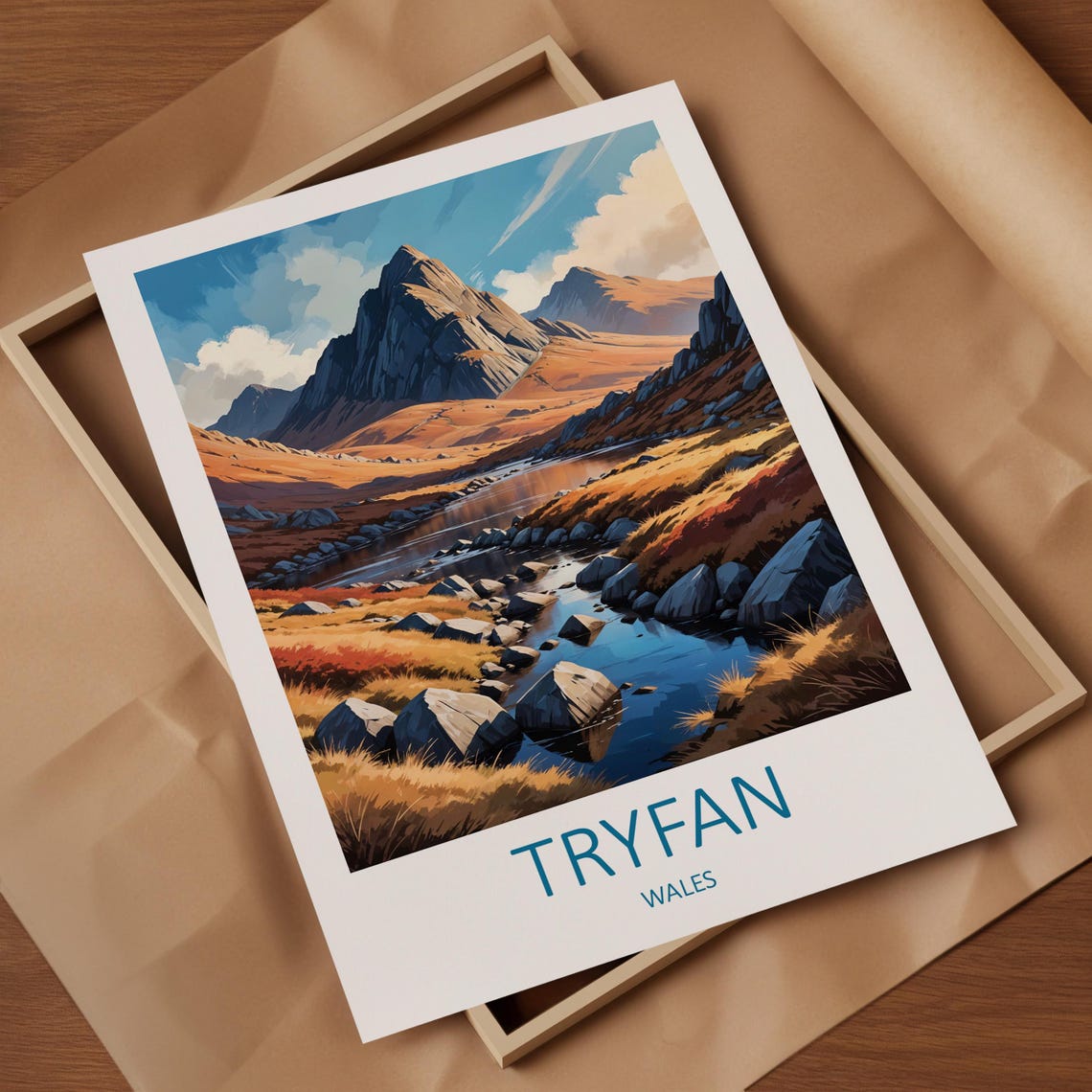 Tryfan Print Tryfan Poster Snowdon Print Wales Travel Print Wales Poster Snowdonia Print Wales Art Print National Park Travel Gift - Image 4