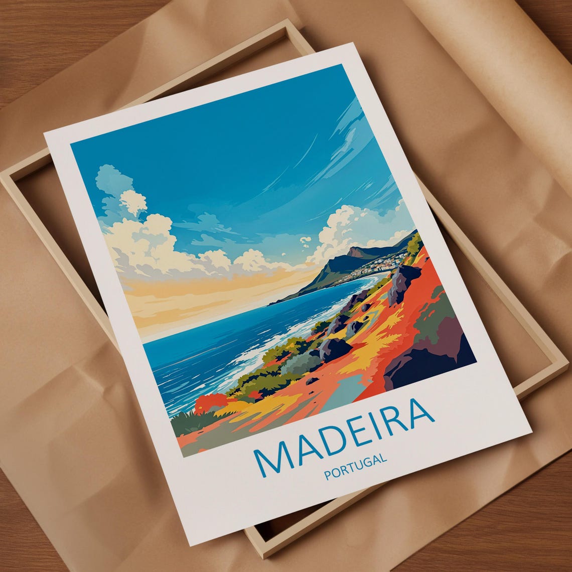 Madeira Travel Print Madeira Poster Holiday Wall Art Portugal Print Travel Gift Madeira Portugal Birthday Gift Gallery Wall Decor - Image 4