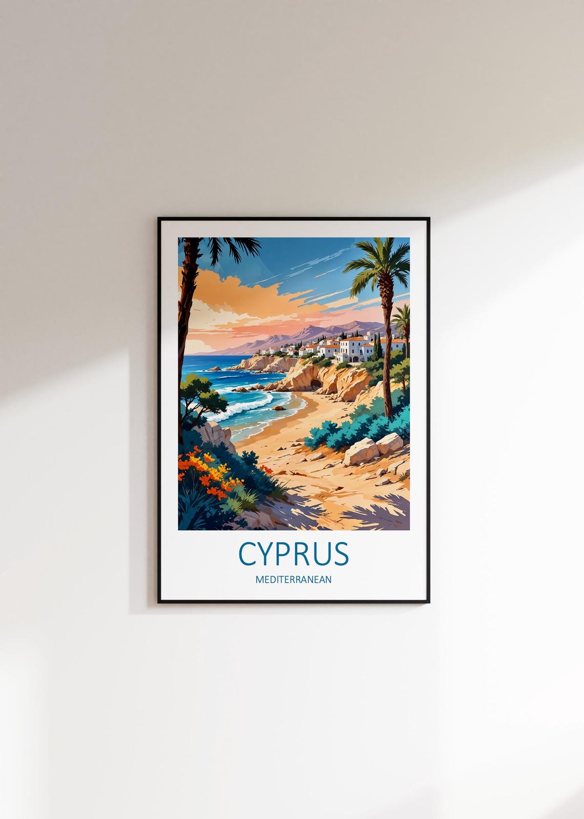 Cyprus Print Cyprus Poster Cyprus Gifts Mediterranean Wall Art Travel Gift Cyprus Wall Art Mediterranean Prints Cyprus Travel Print - Image 3