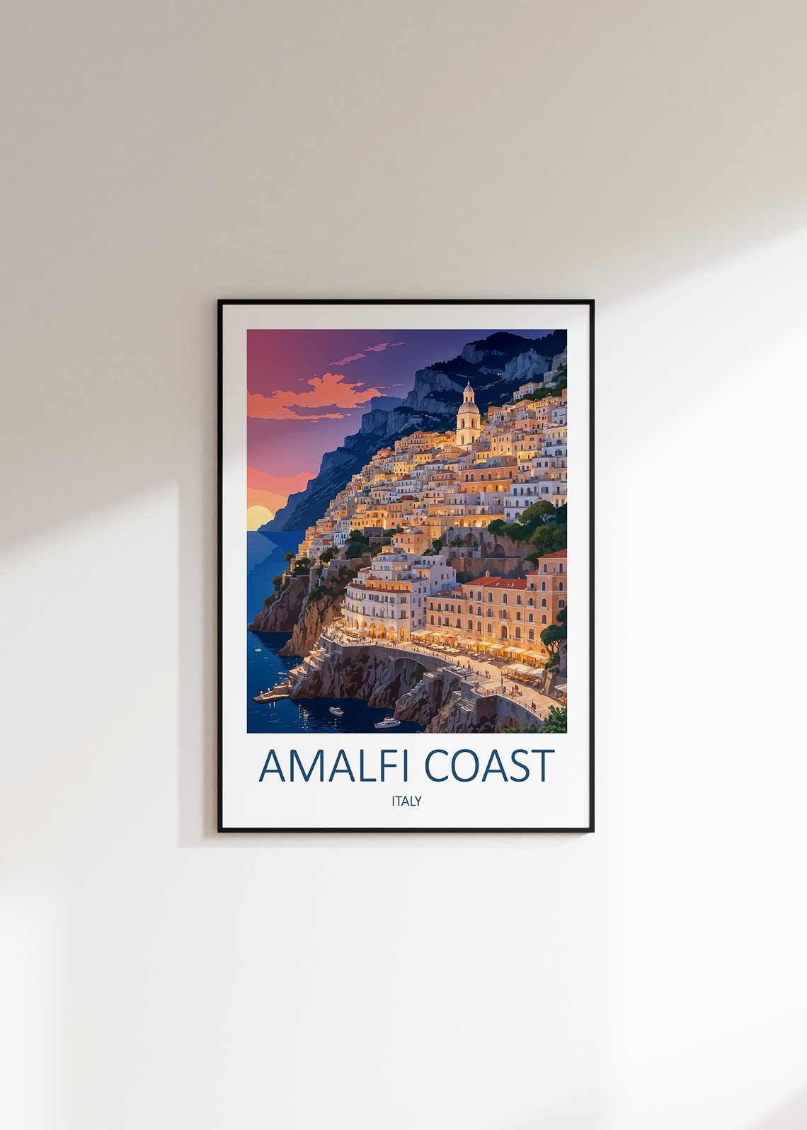 Amalfi Coast Print Amalfi Coast Poster Amalfi Print Italy Print Travel Gift Italian Prints Amalfi Travel Print Amalfi Coast Art Print - Image 3