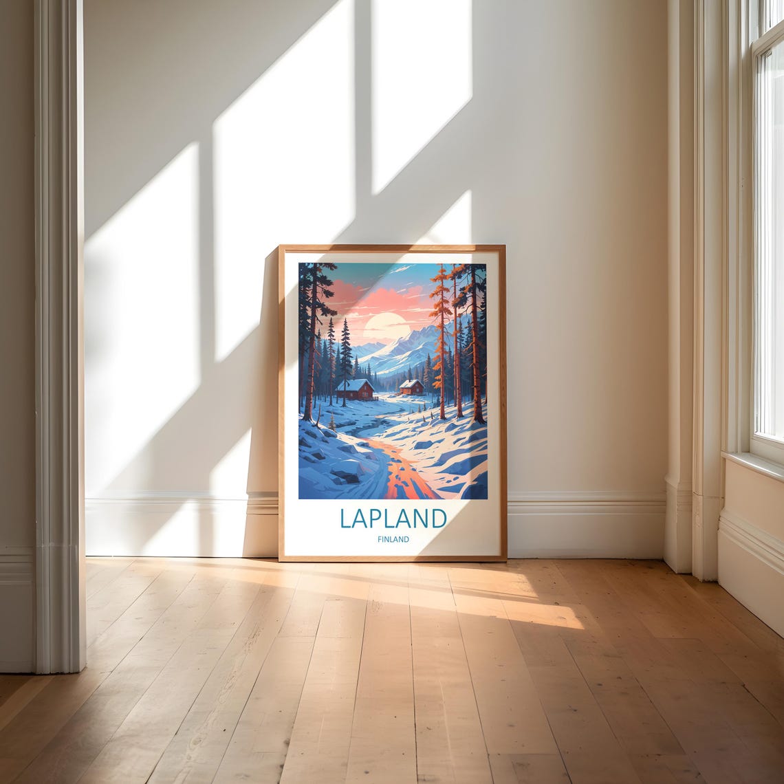 Lapland Print Lapland Poster Finland Art Finland Print Lapland Gift Finland Travel Poster Travel Gift Finnish Prints Lapland Finland - Image 6