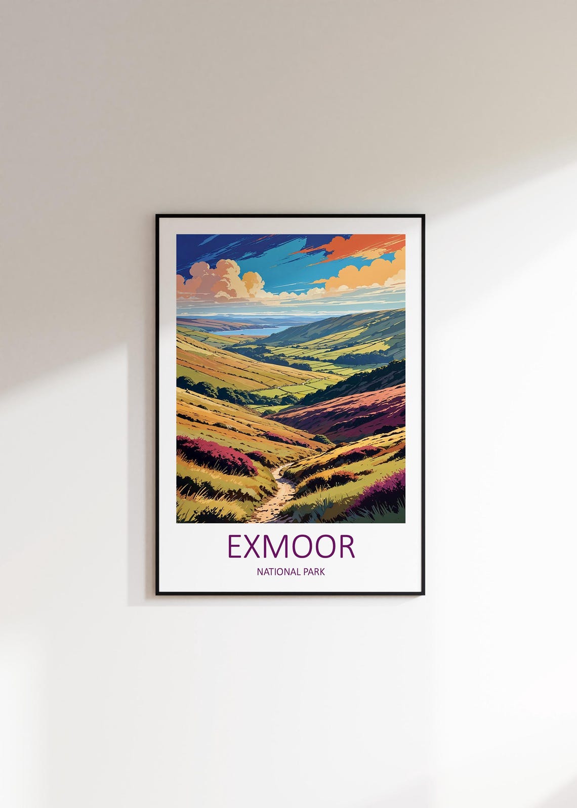 Exmoor Travel Print Wall Art Exmoor National Park Home Decor Art Lover Gifts Exmoor Landscape Print Wall Hanging Exmoor Poster Nature Art - Image 3