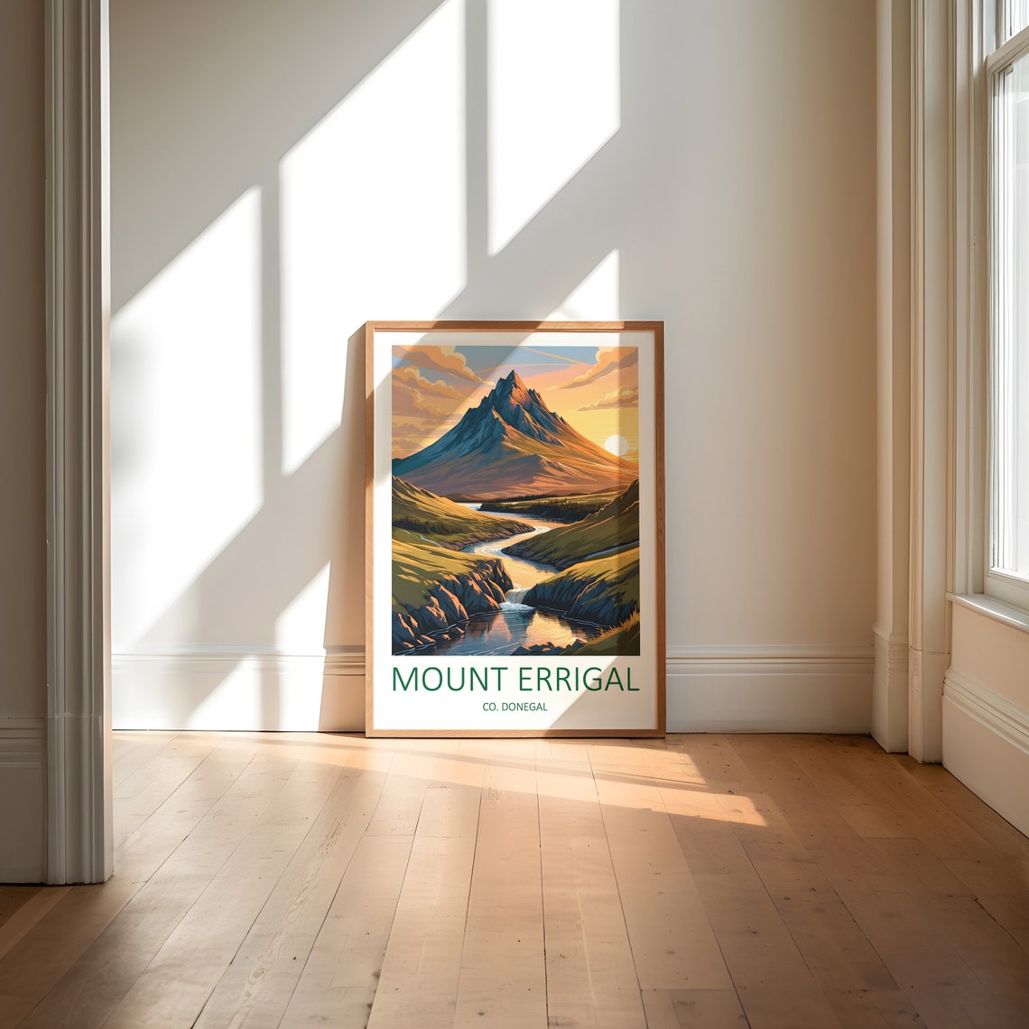 Mount Errigal County Donegal Sunset Peak River Scenic Travel Poster - Image 6
