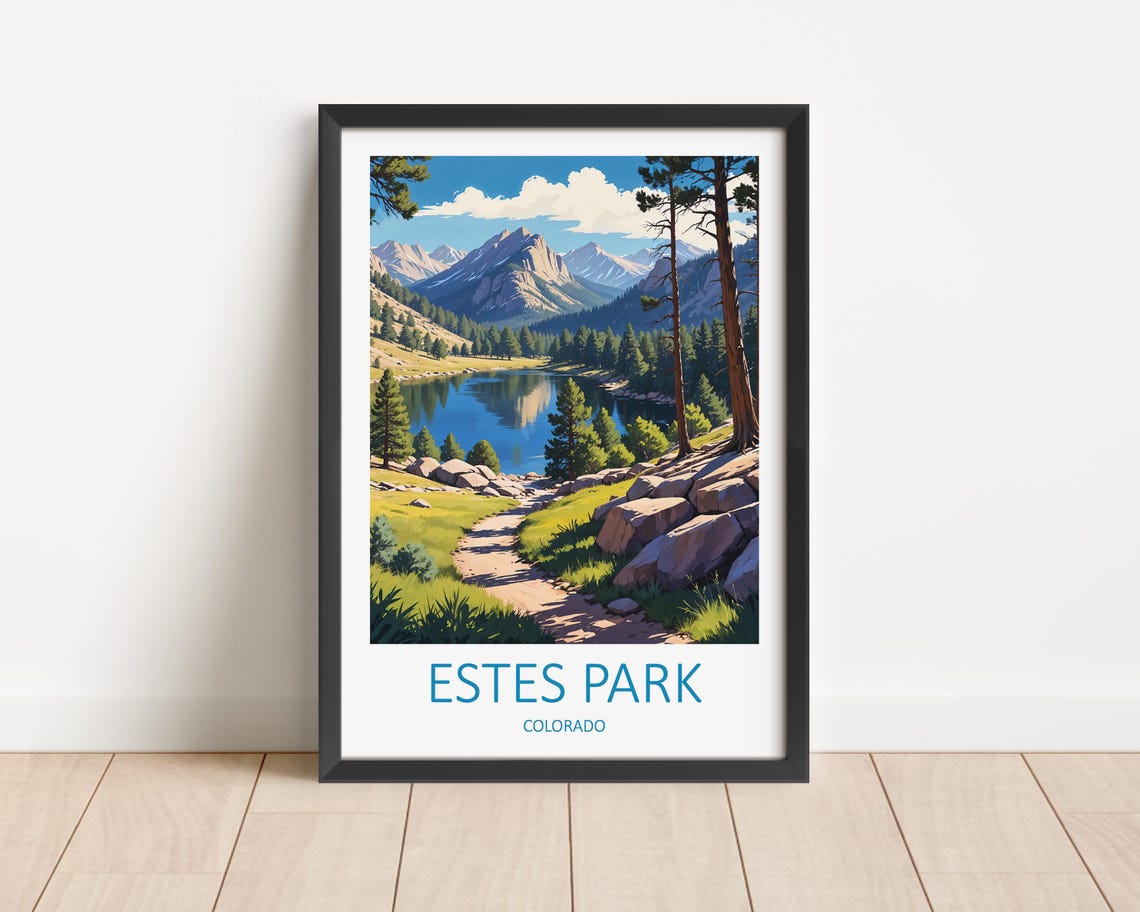 Estes Park Print Estes Park Art Estes Park Colorado National Park Poster Colorado Art Colorado Wall Art Estes Park Travel Print Usa