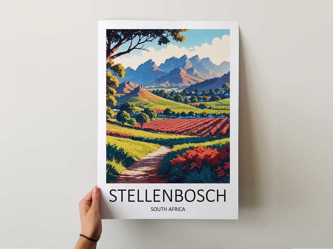 Stellenbosch Print South Africa Print South African Gifts Travel Gift Stellenbosch Travel Print South Africa Art Stellenbosch Poster - Image 5
