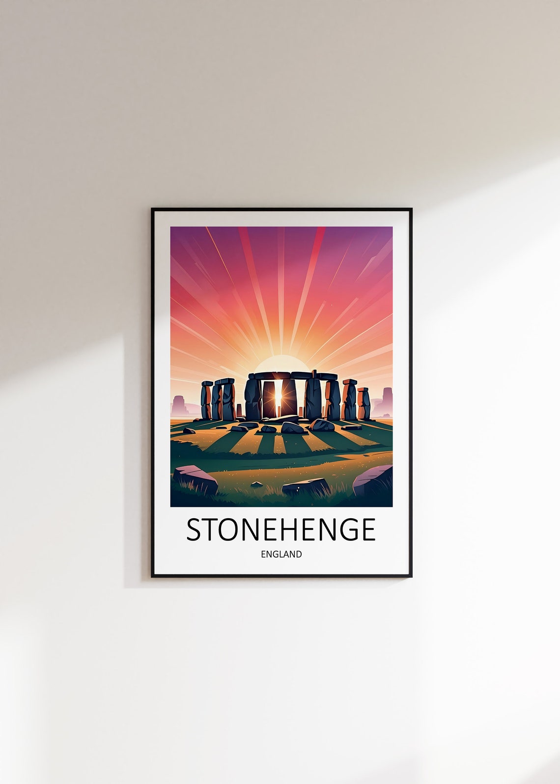 Stonehenge Sunrise Over Ancient Stones England Travel Poster - Image 3