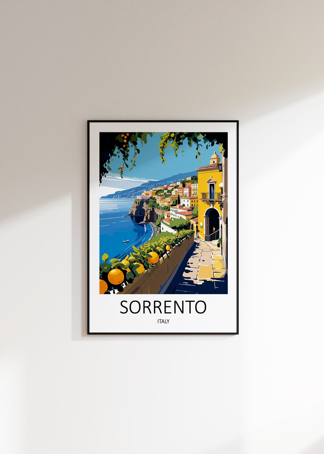 Sorrento Travel Print Wall Art Sorrento Gift Italy Poster Italy Amalfi Coast Art Lover Sorrento Poster Home Decor Wall Hanging Anniversary - Image 3