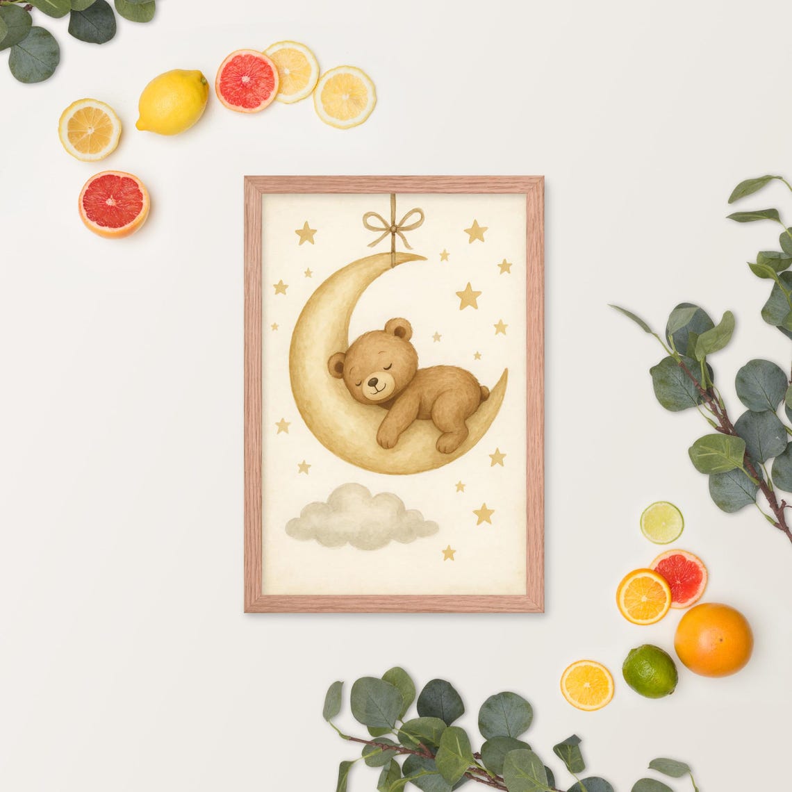 Teddy Bear Moon, Dreamy Night Sky Poster - Image 2