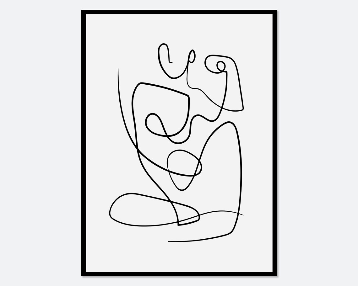 One Line Body Figure Minimalist Line Art Poster - Image 2
