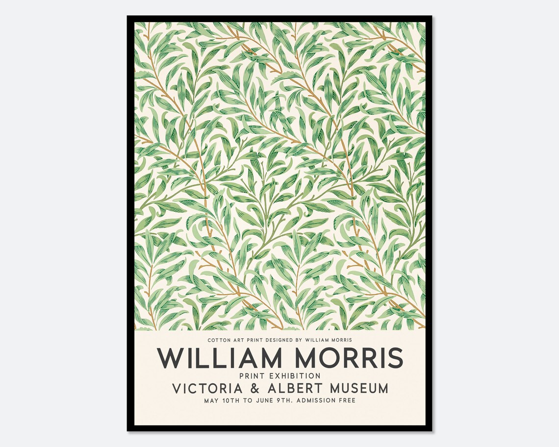 William Morris Willow Bough Vintage Poster, Art Nouveau
