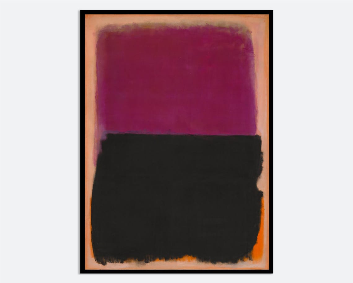 Mark Rothko No 4 Two Dominants Colorfield Art Abstract Poster