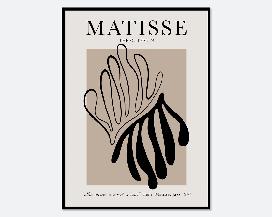 Henri Matisse Cut Outs Vintage Poster, Botanical