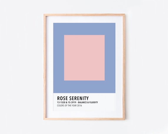 Rose Serenity Dual Color Card 2016 Colors of the Year Art Print