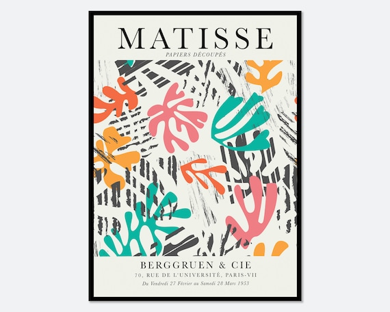 Matisse Papiers Decoupes Colorful Leaf Cut Out Pattern Art Poster