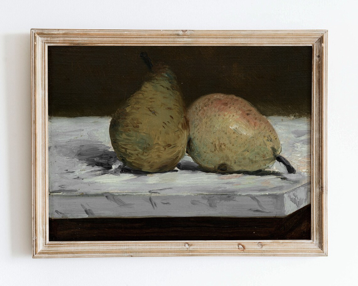European Vintage Pears Still Life Art Print