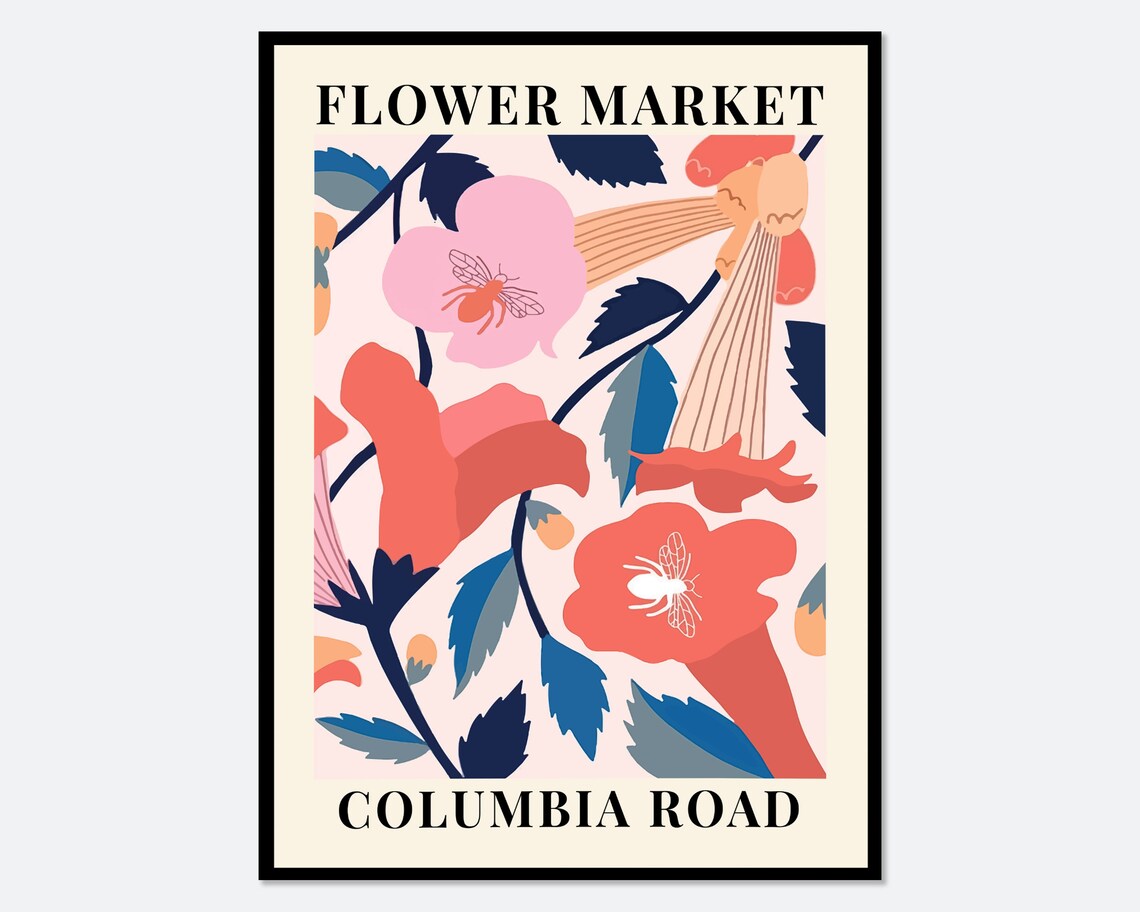 Flower Market Columbia Botanical Art Print