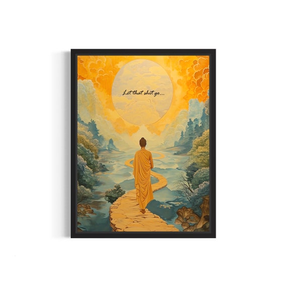 Buddha Mindfulness Poster Art Print Religion Wall Art Decoration Artwork