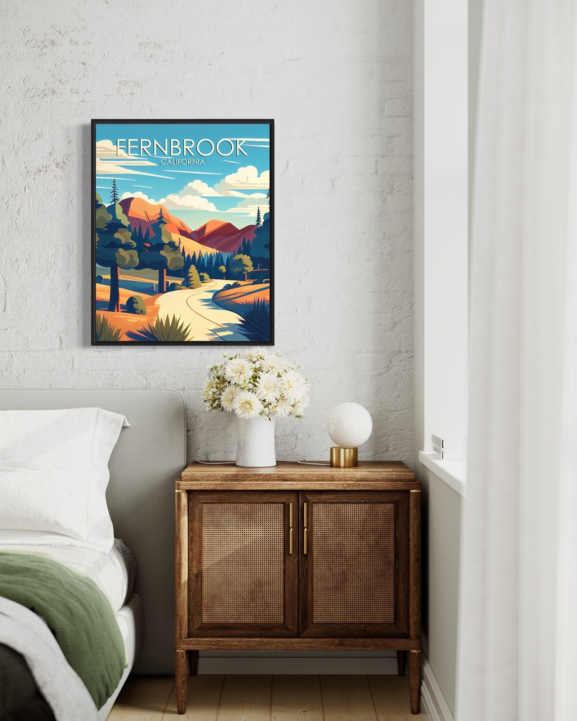 Fernbrook California Winding Forest Road Pine Mountain Poster - Image 2