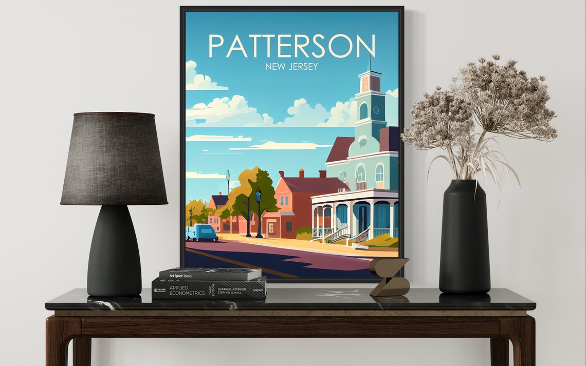 Patterson New Jersey Main Street Historic Buildings Vintage Poster - Image 2