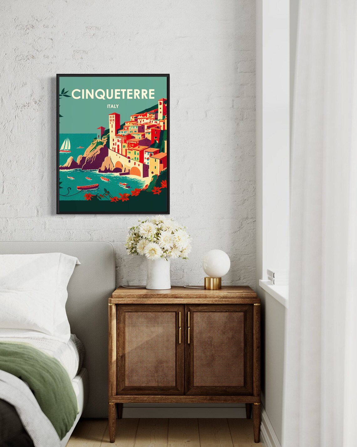 Cinque Terre Italy Colorful Cliffside Coastal Village Travel Poster - Image 3