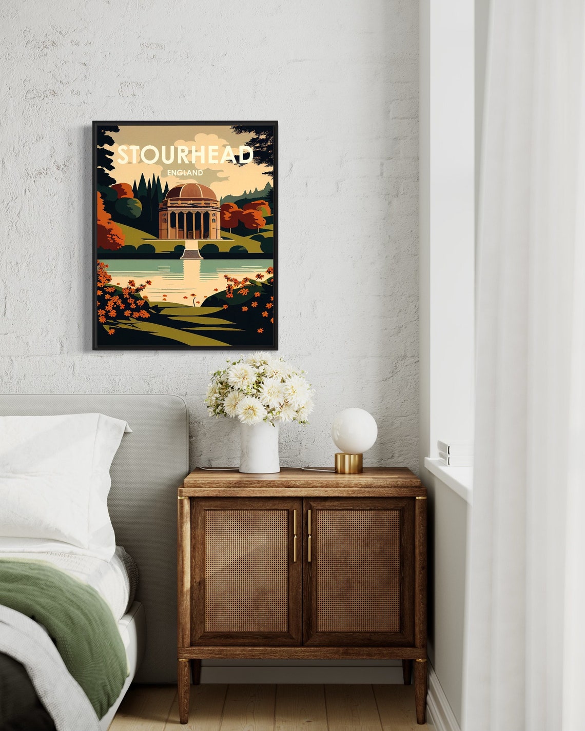 Stourhead England Pantheon Reflecting Lake Autumn Gardens Poster - Image 3