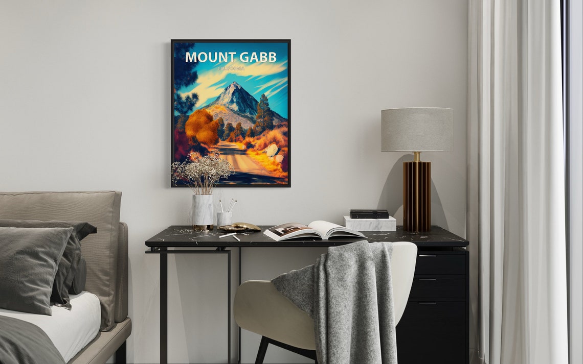 Mount Gabb California Forest Road Granite Spire Autumn Travel Poster - Image 2