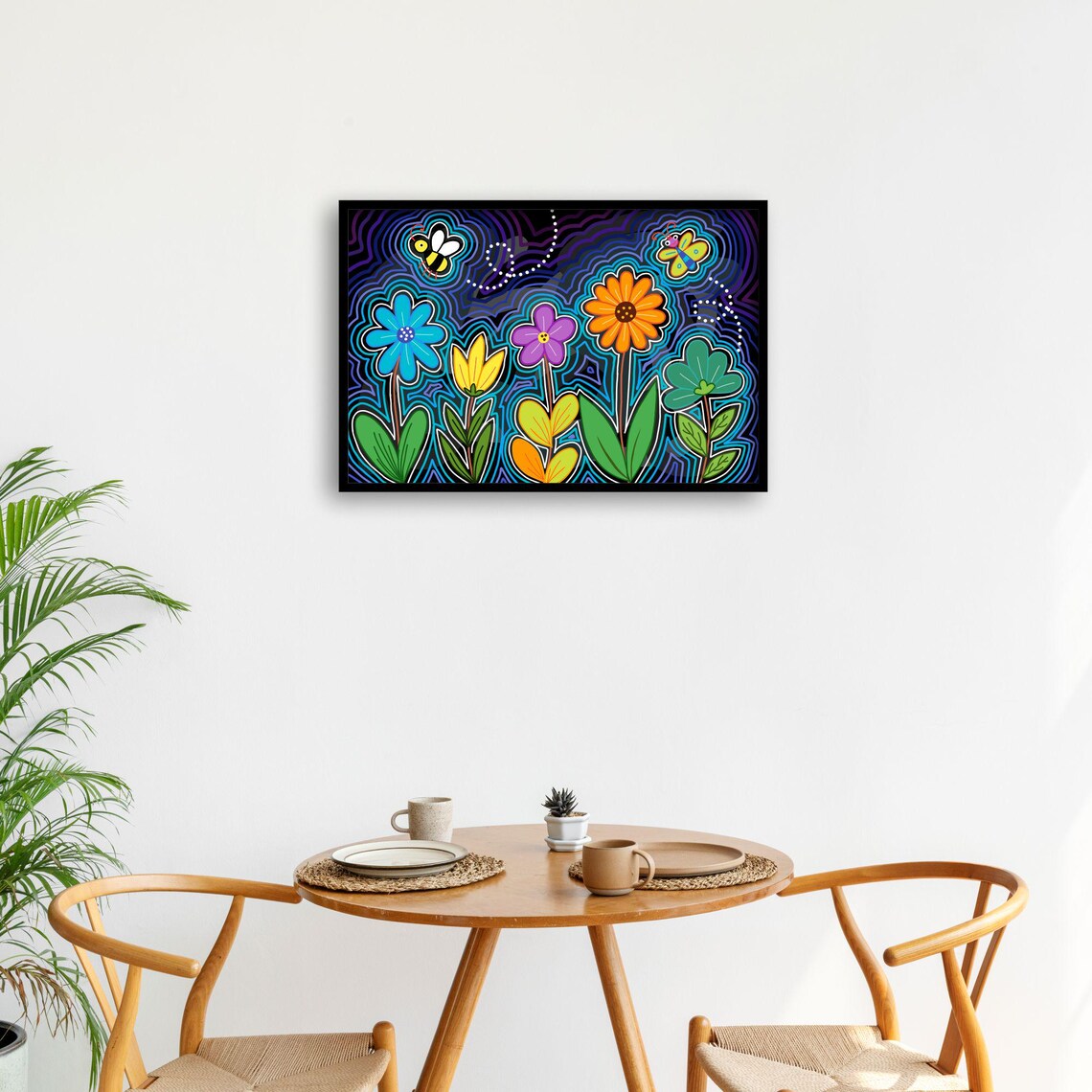Whimsical Flower Art, Boho Garden Poster - Image 3