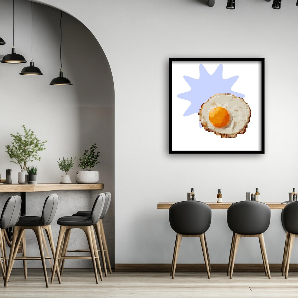 Sunny Up Egg Pixel Pop Art, Retro Game Poster - Image 3