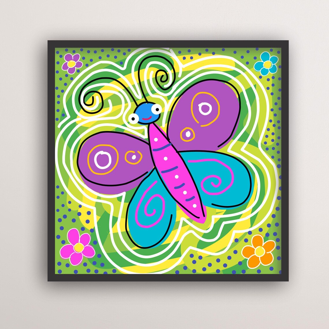 Butterfly Art, Whimsical Boho Kids Room Decor