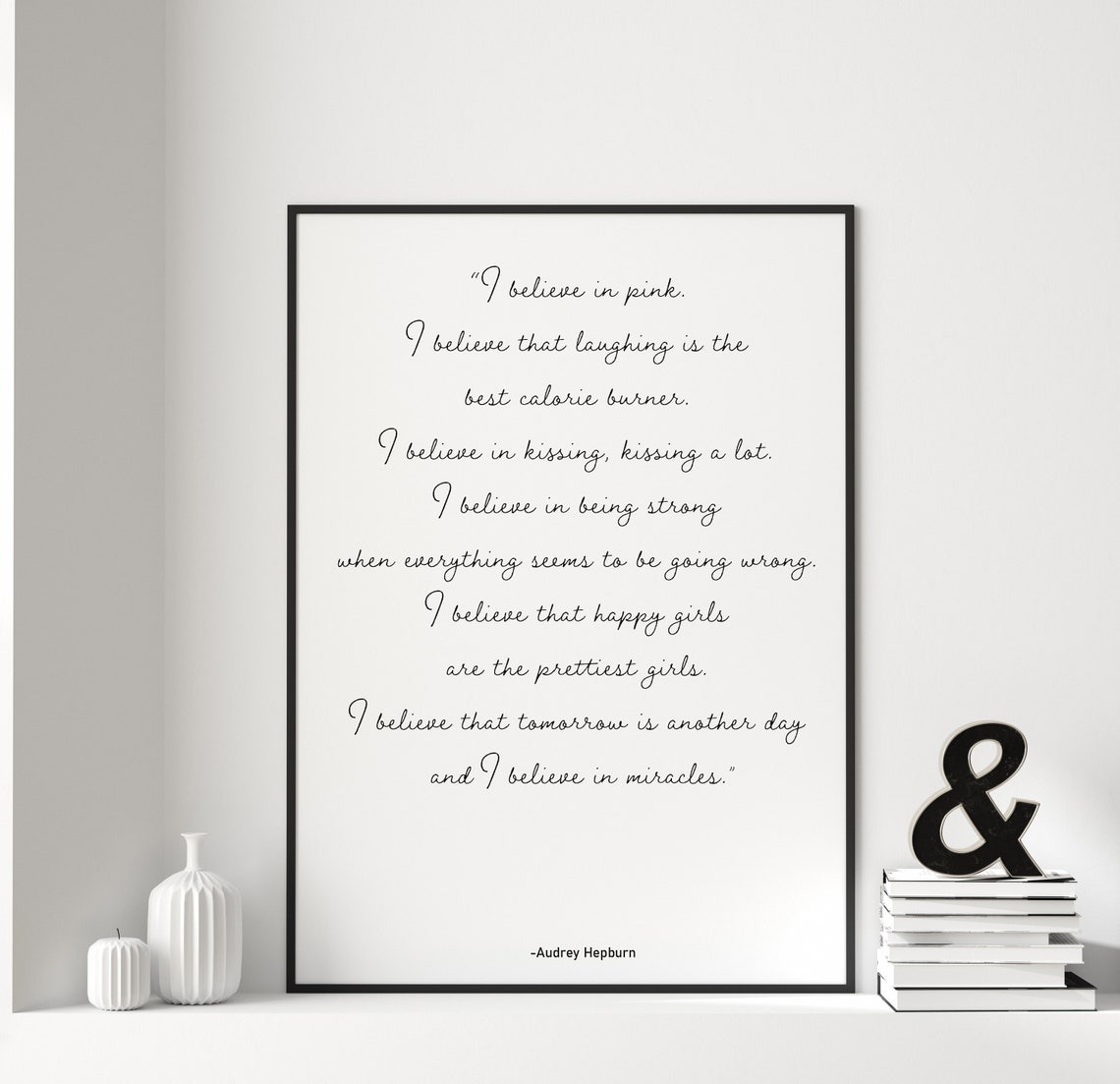 Audrey Hepburn Quote - Typography Print